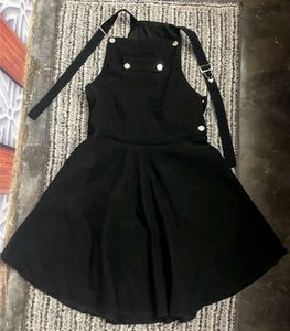 Cute Black dungaree Dress
