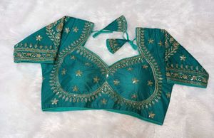 Teal Embroidered Blouse