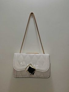 White Quilted Chain Bag