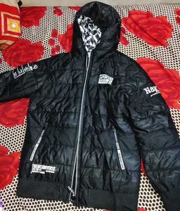 Black Puffer Jacket with Hood