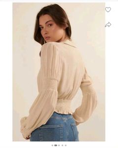 Gorgeous Casual Puff Sleeves Solid Women Top