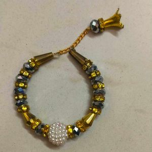 Beaded Bracelet with Gold Accents
