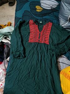 Embroidered Green Tunic