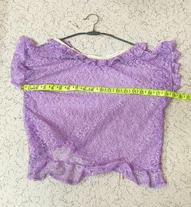 Purple Net Top