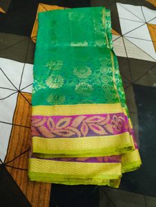 Green &amp; Gold Saree