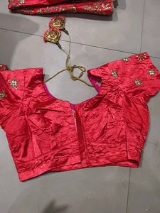 Red Embroidered Lehenga Skirt