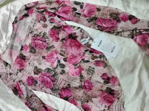 Floral &amp; Newsprint Blouse