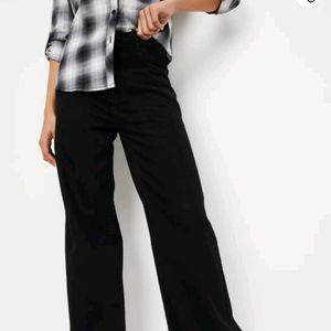 women solid straight jeans