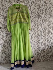 Lime Green Anarkali Dress