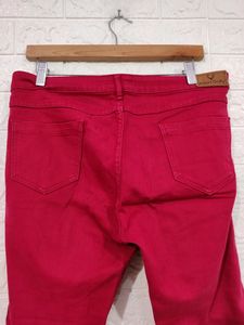 Allen Solly Women Red Jeans | Waist 34 | Hip 38 |