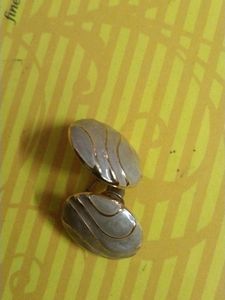 Vintage Round Button Earrings