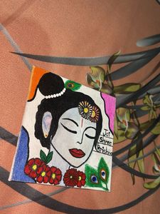 Handmade Krishna Canvas Art