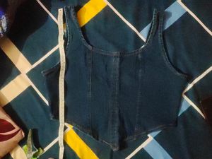 Denim Corset Top