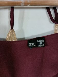 Purple Embroidered Ethnic Gown (Women)
