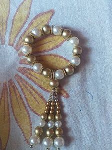 Pearl & Gold Beaded Bracelet