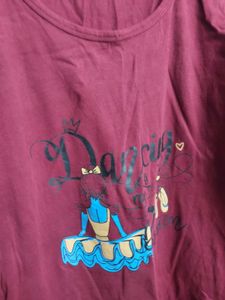 Stylish round neck Printed Ladies Tshirt