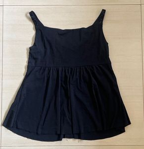 90s Elegant Black Fitted Sleeveless Top