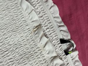 White Off-Shoulder Crop Top