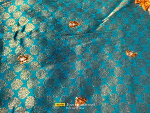 Krishna Blue Colour Pattu Saree And Blouse