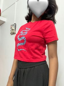 URBANIC red Snake Top