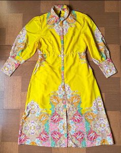 Yellow Printed Shirt Dress
