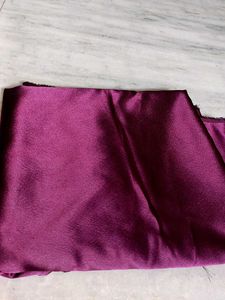 pure Wine  shining Satin Fabric 5 mtr