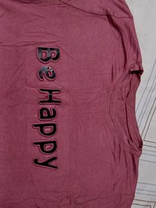 🌸 Be Happy Mauve Tee – Wear Your Mood! 🌸