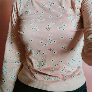Peach Full Sleeves Top