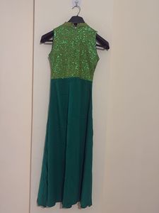 Green Sequin Evening Dress