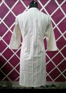 White Embellished Kurti
