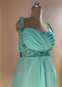 Green Embellished Skater Dress