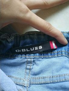 Blue Ribbed Jeans