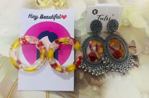 Handcrafted Resin Earrings, earrings set for women