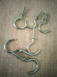 6 Screw-in Cup Hooks