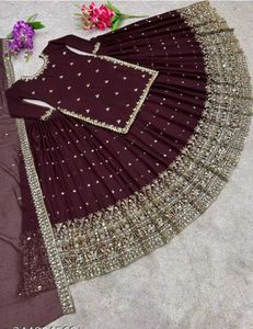 Maroon Embellished Lehenga
