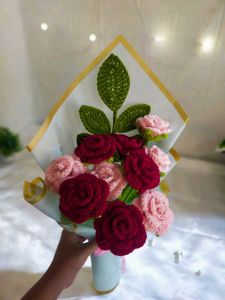 Crochet Rose Bouquet