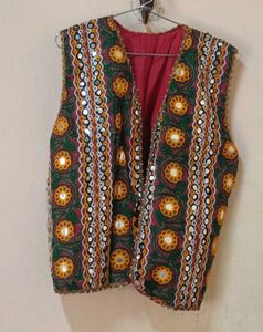 Embroidered Mirrorwork Vest