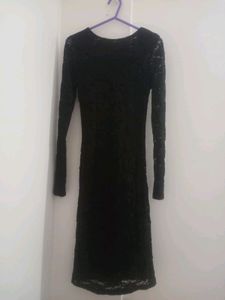 Black Body Fit One Piece Dress