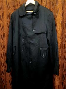 Imported Classic Black Trench Coat