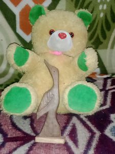 A CUTE TEDDY ' Wood Showpiece Bird