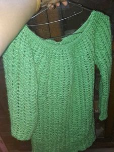 Green Knit Cardigan