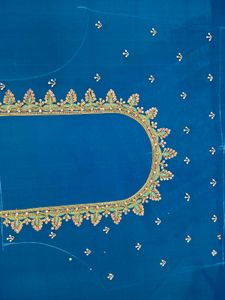 Embroidered Blue Blouse