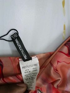 (1116)PrettyLittleThing Marble Print Bikini Bottom