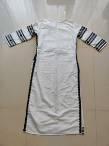 Rakul Preet White Black embroidered Kurta