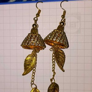 Golden Jhumka Earrings
