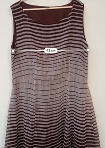Brown Striped Gown