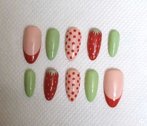 Strawberry Press-On Nails