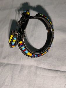 Beaded Hoop Earrings