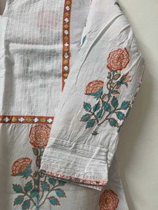 Floral Print Cotton Kurti