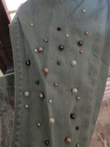 Light Wash Embellished Jeans